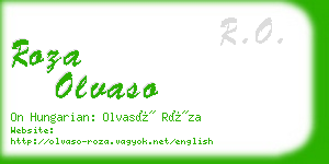 roza olvaso business card